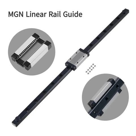 MGN12H Black Linear Guide Rail 300mm With Bearing Block for Ender 3 CoreXY Tronxy 3D Printers Upgrades CNC Machines