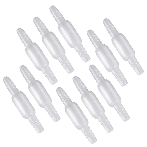 IOOYIFLE oxygen tubing swivel connectors, 10 white plastic male-to-male cannula adapters.