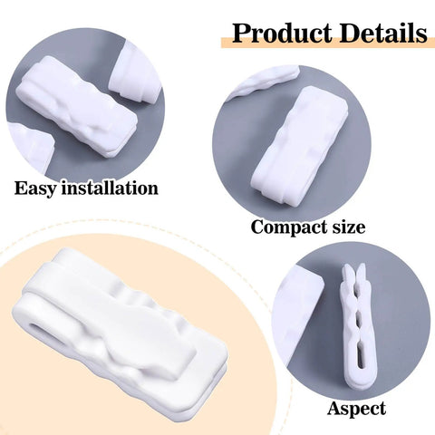 30 Piece Vacuum Storage Bags Sealing Clip Reusable Zipper Labor Saver Sliding Grip, white clips, easy installation details