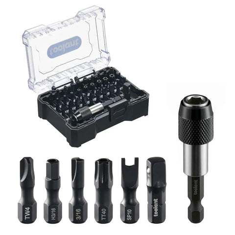 32 Piece Pro Grade Tamper Proof Security Bit Set With Torx Hex Tri Wing Spanner And Clutch Bits Quick Release Bit Holder