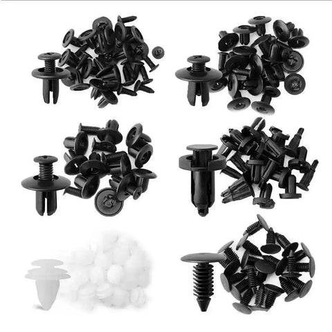 100Pcs Box Set Bumper And Fender Liner Clips Kit With 6 Sizes Push Type Retainer Fasteners For Ford Taurus E 350 Econoline Expedition And F 150 Heritage Auto Repair DIY