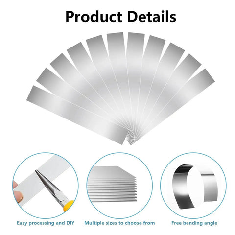 50 Piece Shim Stock Assortment 304 Stainless Steel Shims 2 Inch By 6 Inch For Precise Gaps And Leveling Ten Thicknesses product details