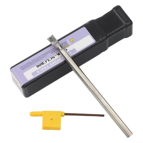 Solid Carbide CNC Tool Holder With 100mm Length And 7mm Shank, AntiVibration Boring Bar, with tool packaging and hex wrench