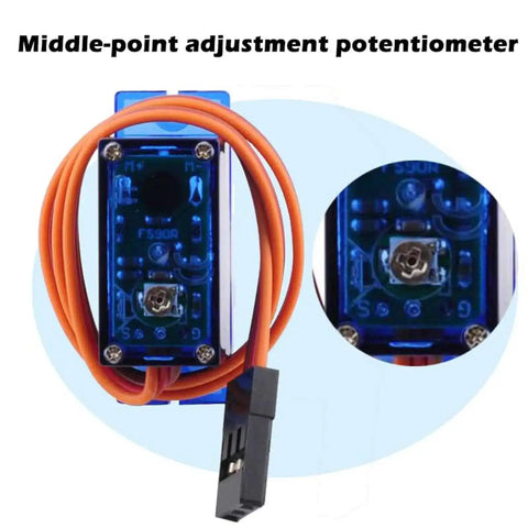FS90R 360 Degree Continuous Rotation Micro Servo 9g RC Motor For Arduino Microbit Raspberry Pi DIY Projects Robotics close-up