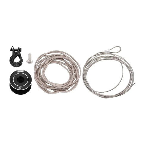 35Kg Digital Winch Servo With 360 Degree Continuous Rotation Waterproof RC Winch Kit with aluminum spool and 23T gear components