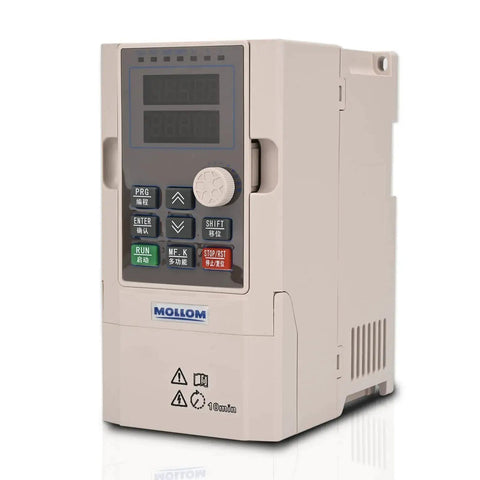 Front view of beige 1.5KW VFD Variable Frequency Drive 220V Inverter 0-3000 Hz Output for CNC spindle motor speed control