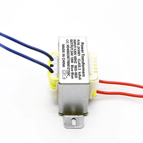 24V 10W AC To AC Power Transformer With 120V 60Hz Input 24V 10VA Output No Load 25.8V Compact 75mm with wires visible