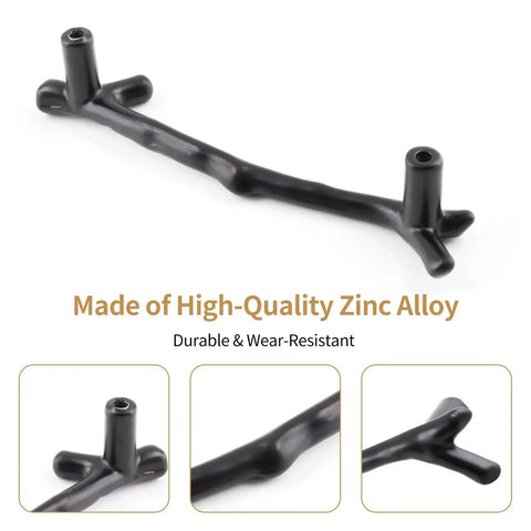 Twig Branch Drawer Handles 10 Pack Black Tree Branch Cabinet Pulls Three And Three Quarters Inch Center To Center Zinc Alloy