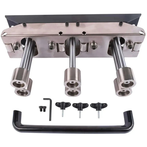 Three Station Edge Roller Bender For Metal Bending, Adjustable From Zero To Ninety Degrees, with components shown