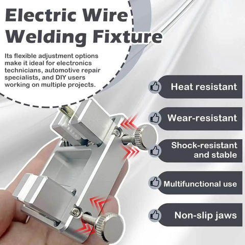 Aluminum Soldering Clamp For DIY Projects With An 11mm Adjustable Jaw Hands Free Soldering Fixture For PCBs Wires And Connectors