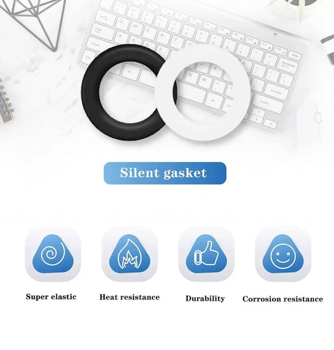 Silicone O Ring Dampers For Cherry MX Switches And Mechanical Keyboards Pack Of 500 shown on keyboard background