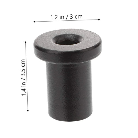 Black metal spacer from Five Piece Barn Track Spacers Set For Sliding Doors, Flat Track Hardware Wall Mounts, Heavy Duty Wall Supports.