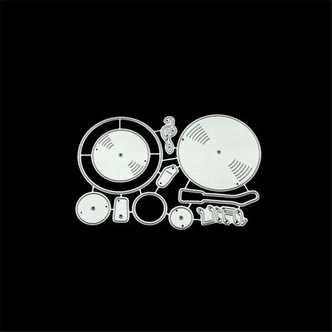 Music CD Style Clear Stamp And Die Set For Card Making And Scrapbooking Do It Yourself Embossing Kit scrapbooking dies on black