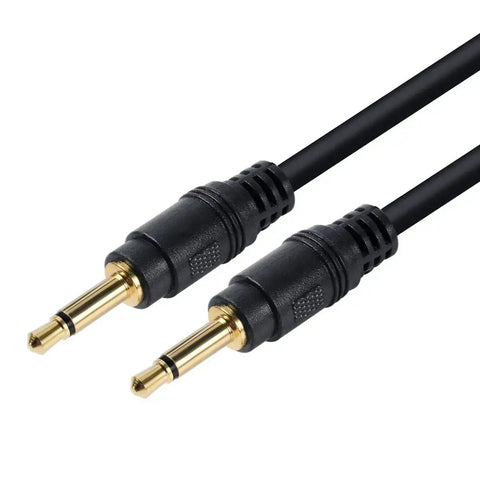 3.5mm Mono Audio Cable With 12V Trigger And IR Receiver Extender For AV Gear, gold-plated TS male to male, durable molded connectors, 3 Feet
