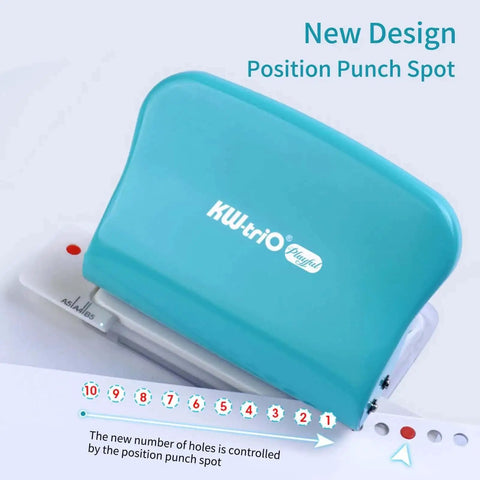 10 Hole Paper Punch Handheld Metal Puncher For A4 A5 B5 Notebooks And Scrapbooks 20 26 30 Hole Options 10 Sheet Capacity 5 5mm