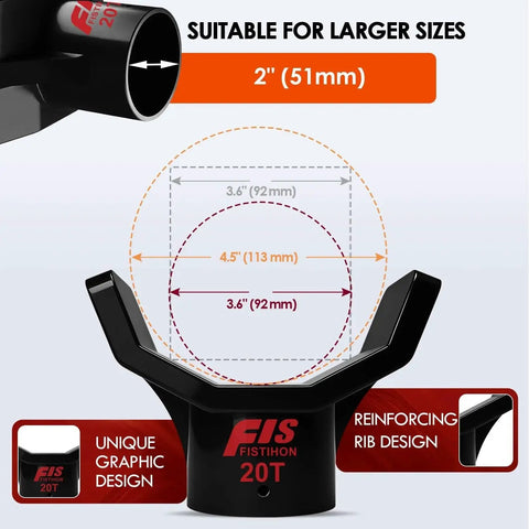Safe Steel Bottle Jack Adapter With Dual Jack Adapters For Stable Lifting, suitable for 20T jacks, reinforcing rib design