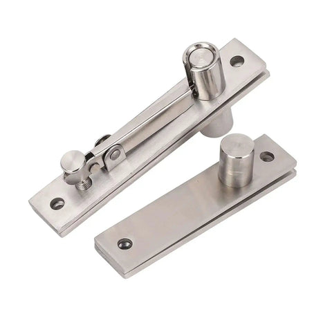 Beefy Heavy Duty Pivot Hinge 300 LB Load, 360 Degree Rotation Stainless Steel Hidden Door Hinge for Wood Doors, Bookshelves, Aluminum Frames