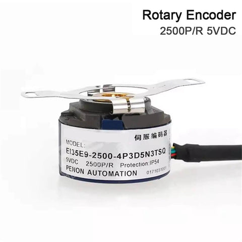 Rotary Encoder 2500P/R 5V DC for EI35E9 series CNC AC Servo Motors, plug-and-play integration, durable construction, ideal for CNC machines.