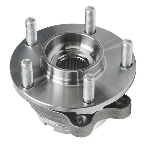 Front Wheel Bearing Hub Assembly For Nissan Altima 2007 To 2018, Maxima 2009 To 2014 And 2016 To 2021, Pathfinder 2013 To 2020, Murano 2009 To 2019, Infiniti QX60 JX35 Wheel Bearing Hub 5 Lugs Replacement Direct Fit, close-up front view