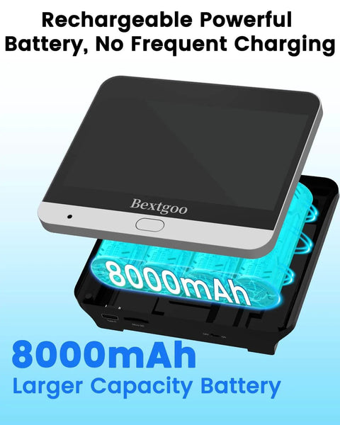 2K Video Peephole Doorbell Camera With 4.3 Inch Color Monitor 8000mAh Battery showcasing battery capacity
