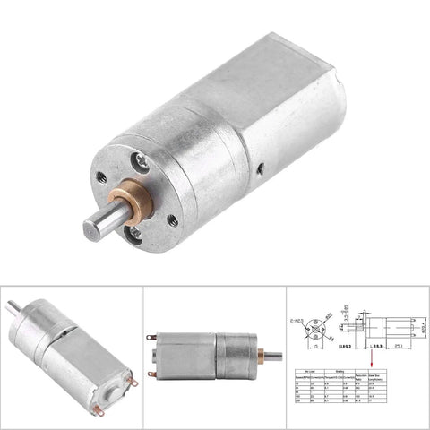 12V DC Reversible High Reduction Electric Motor With 20mm Outer Diameter 15 To 200 RPM Range for door openers and toys