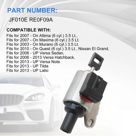 CVT transmission stepper motor for Nissan Altima, Maxima, Murano, Versa with metal housing and electrical connector