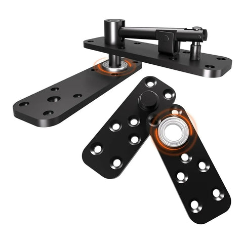 360 Degree Quiet Pin Hinge Set For Murphy Bed Doors And Concealed Cabinets with heavy duty stainless steel double bearing design.