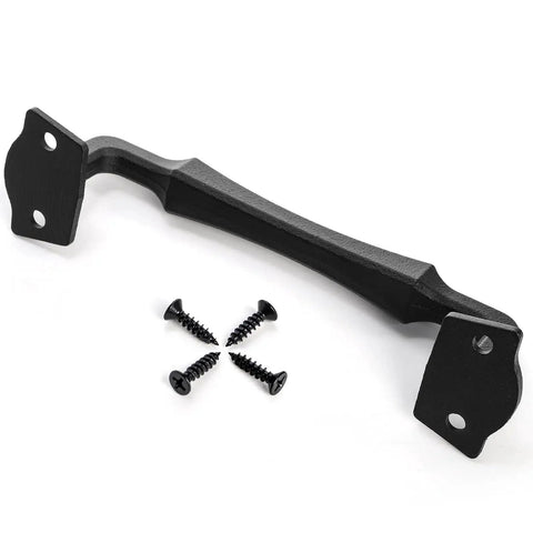 10 Inch Sliding Barn Door Handle Matte Black Cast Iron Door Pull For Fence Gate Garage Shed Closet Cabinet Pantry Screws Included