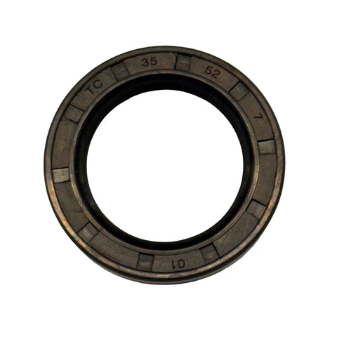 30x52x7mm Double Lip Rotary Oil Seal for portal gearbox outputs with TC lip design, focus on leak-proof shaft seal, front view.