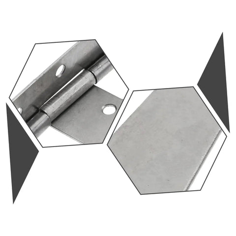 Close-up of 6 Pack Sturdy T Type Cabinet Hinges Thickened Hardware For Durable Furniture, Easy To Install And Remove.