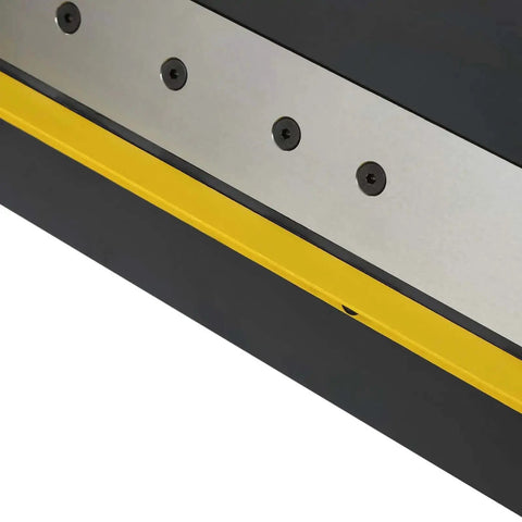 Close-up of the Heavy Duty 24 Inch Box And Pan Brake With Removable Fingers, Manual Sheet Metal Bender For 20 Gauge Steel, Aluminum, Copper.