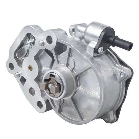 TUCAREST brake vacuum pump, aluminum housing with mounting flange and drive shaft.