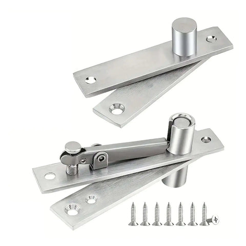 360 Degree Rotation Heavy Duty Pivot Hinge in Stainless Steel for lowkey hidden doors and secret bookshelves, screws included