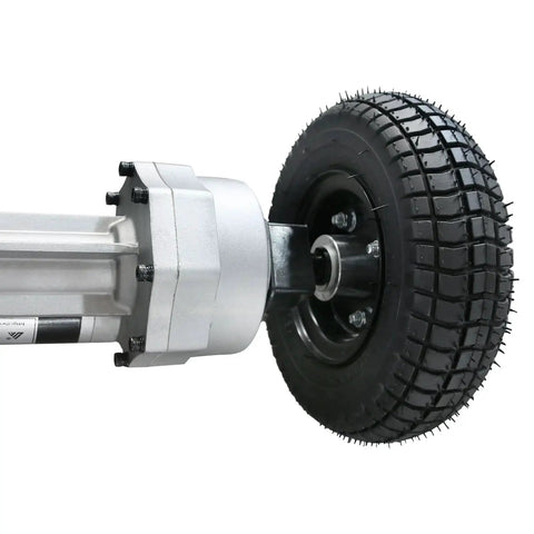 Kemblawolf transaxle motor with rear wheel, metal housing and knobby tire