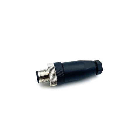 M12 3 Pin Male Circular Connector A Coding Interface Field Wireable Sensor IP67 Straight Type Adapter with brass gold plated contacts