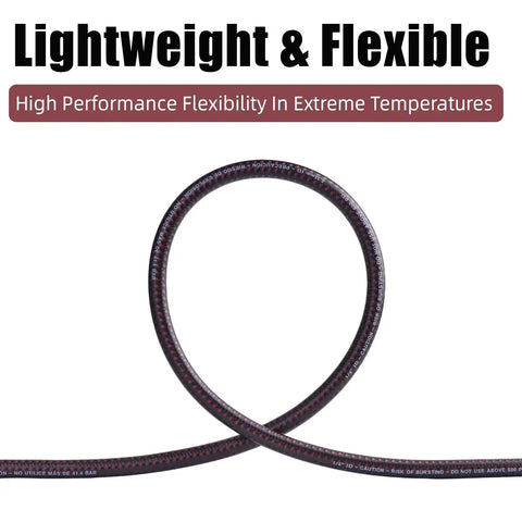 Beefy Heavy Duty Hybrid Air Hose For Industrial Compressors One Quarter Inch By Twenty Five Foot 600 PSI coiled for flexibility