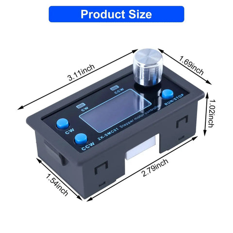 CNC Stepper Motor Controller With LCD Display One Hundred Twenty Eight Microstep Resolution External Driver Required dimensions