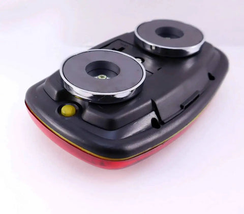 Back view of Lite It Red LED Trailer Light With Magnetic Mount Battery Powered Wireless Tail Light For Trailers Ultra Low Profile Heavy Duty Magnets Two Modes Flash Or Steady