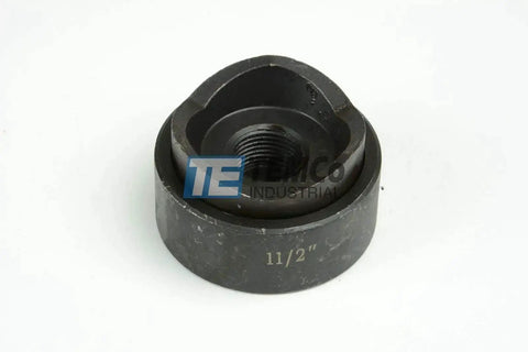 One And A Half Inch Conduit Punch And Die Set For Hydraulic Knockout Driver, front view, black oxide finish, workhorse grade