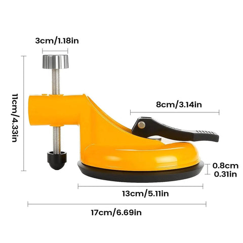 Side view of Leveling Tool For Granite And Marble Countertops And Floor Tiles With Suction Cup Clamps Gap Fixer And Shims