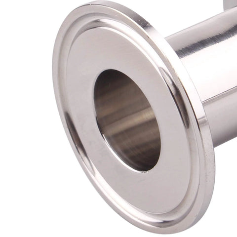 DERNORD sanitary tri-clamp flange, stainless steel 304, 1.5 inch clamp for 1 in tube OD (front view).
