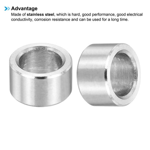 12 Pack M8 Stainless Steel Spacers 8mm ID X 12mm OD X 7mm Length Standoff For Five Sixteenth Inch Or M8 Screws Heavy Duty Metal Spacers For DIY Projects And Mechanical Assemblies
