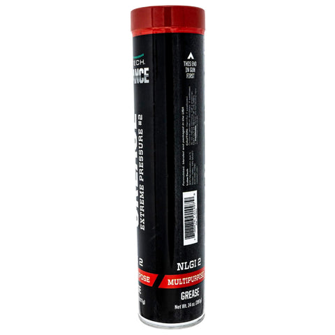 Side view of Top-Notch Premium Hi-Temp Grease Mix For Snow Blowers And Lawn Mowers, Heavy-Duty Lithium-Based Lubricant tube.