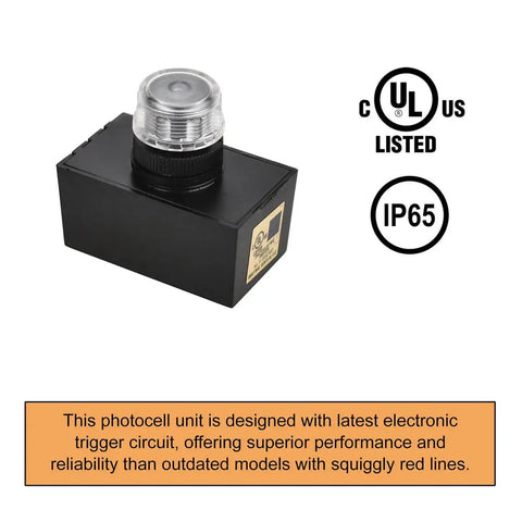 120V Dusk Till Dawn Outdoor Photocell Sensor With Wall Plate Included For Outdoor Lights No Brainer Photocontrol, UL and IP65 rated