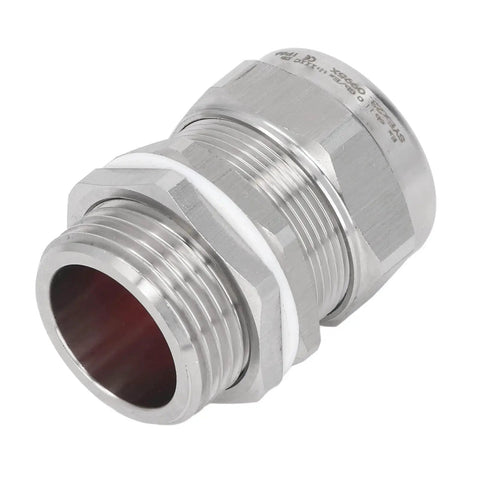 Explosion Proof Cable Gland Connector For Electrical Junction Boxes IP66 304 Stainless Steel With Double Sealing close-up view