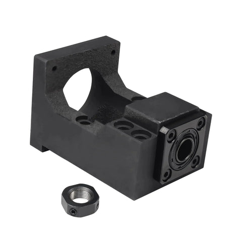 Tough As Nails Nema23 Stepper Motor Steel Mounting Bracket With BK12 Bearing End And Integrated Motor Mounts End Support For 16mm Ballscrew