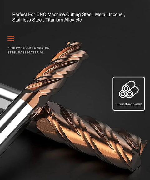 Eight Piece Carbide Square End Mill Set Two To Twelve Mm Beefy Four Flute Micro Grain Cutters For Alloy And Hardened Steels