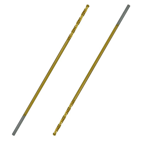 Cobalt Drill Bits Set One Eighth Inch By Six Inch Aircraft Extension Bit Two Pack M35 Cobalt With Titanium Coating