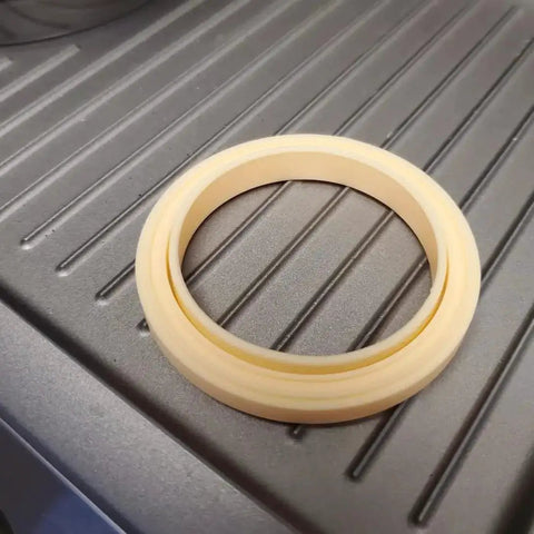 54mm Silicone Espresso Group Head Seal 2 Pack for Sage Espresso Machines on a metal surface