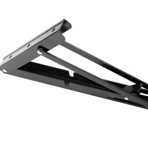 Heavy Duty 14 Inch Folding Shelf Brackets With 440 Lb Max Load For Wall Mounted Collapsible Shelves And Work Benches Locking Metal Brackets